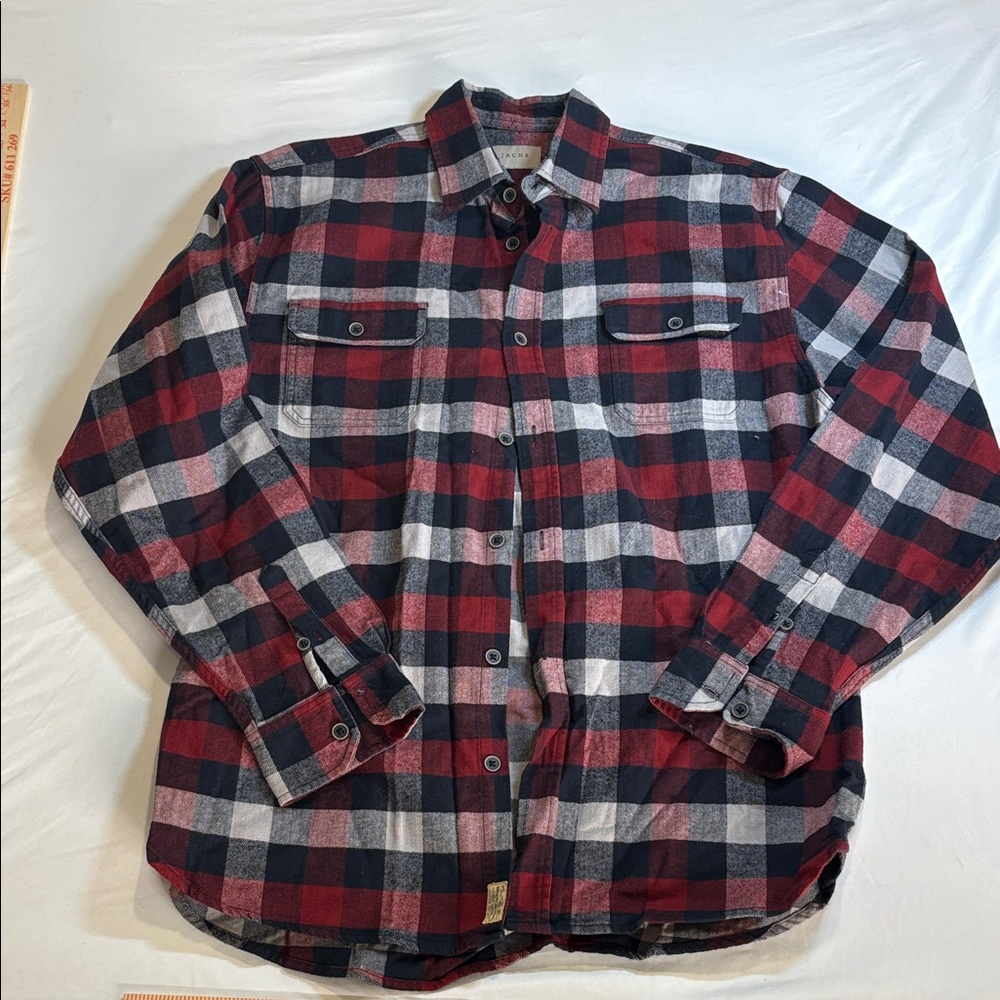 JACHS Red and Black Plaid Shirt